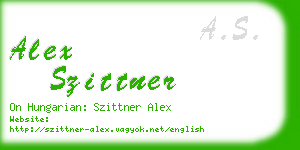 alex szittner business card